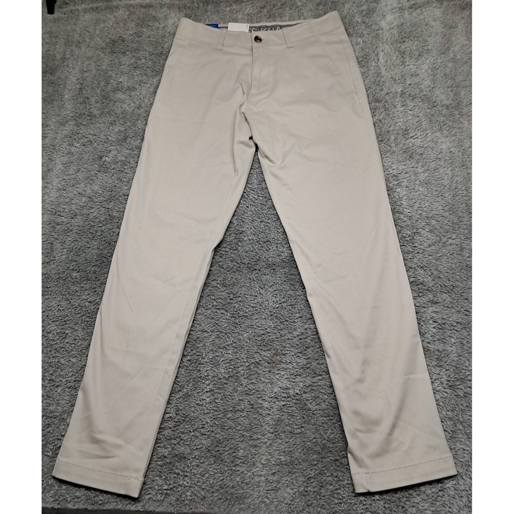 New Haggar Life Khaki Dress Pants Mens 30x32 Super Flex Waistband Chino Slim Fit